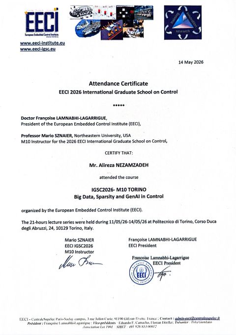 EECI 2026 Certificate